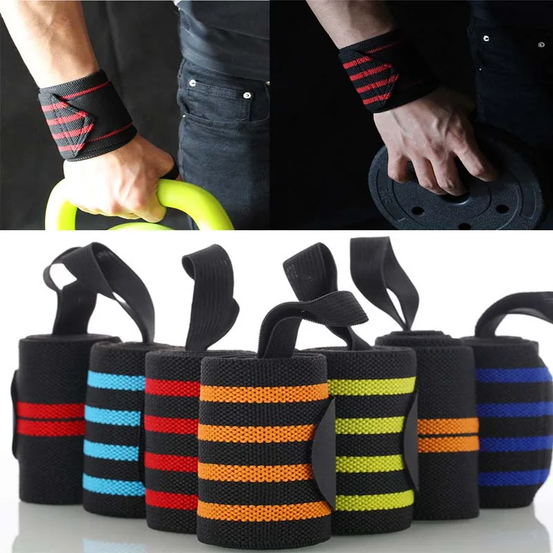 Wrist Support Gym Weight lifting Training Weight Lifting Gloves Bar Grip Barbell Straps Wraps Hand Protection Wrap Tennis Cotton