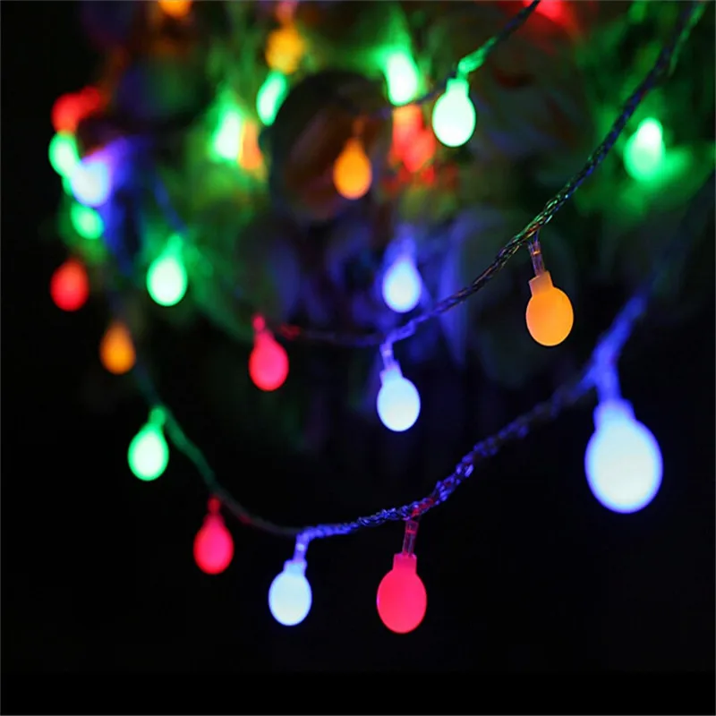 New Holiday Party Decor Light String 1.5M 10 LED Crystal Clear Ball Fairy String Light Wedding Party Outdoor Decor Lamp