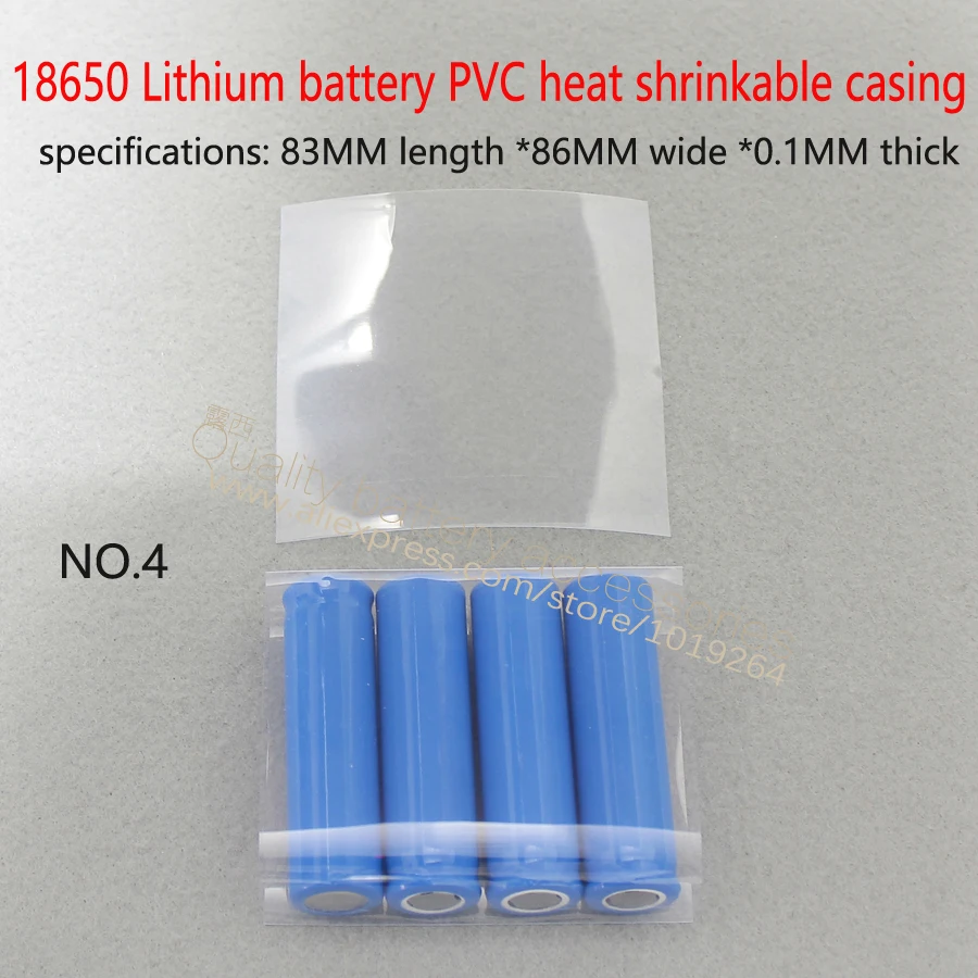 2 قسم 18650 بطارية ليثيوم بولي كلوريد الفينيل لون شفاف الجلد يتقلص الفيلم الحرارة جلبة قابلة للانكماش قسم 1 قسم/2 قسم/