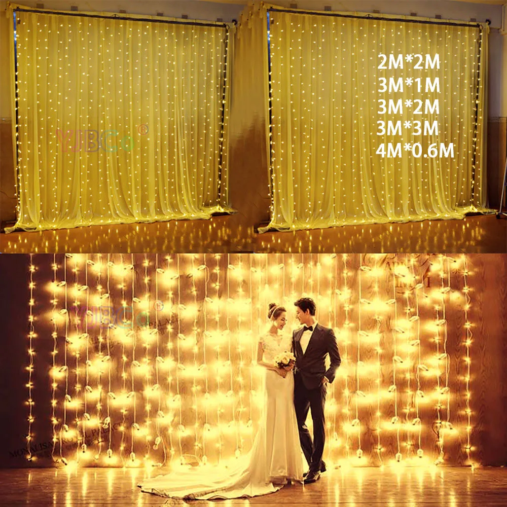 4*0.6/3*1/3*2/3*3m led icicle curtain fairy string light fairy Christmas light for Wedding home party decoration 220V EU plug