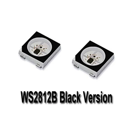 

Black Version WS2812B LED Chip 5050 SMD RGB LED with embedded WS2811 IC; 5V, 0.3W, 60mA, 1000pcs/bag; SOP-4 new version 4pins