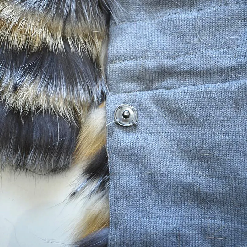 Long Real Fox Fur Coat, Natural Silver Fox Fur, Red Fox Fur, Ladies Jacket, Light and Warm, High Quality, Fashion, 90cm