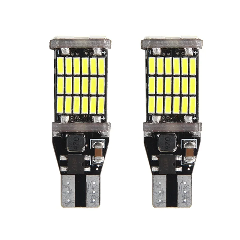 10PCS T15 LED REVERSING LIGHT t15 led bulbs 4014 chip Car backup light drl led Driving lights Flashing 3 Time Siganl Brake Lamp