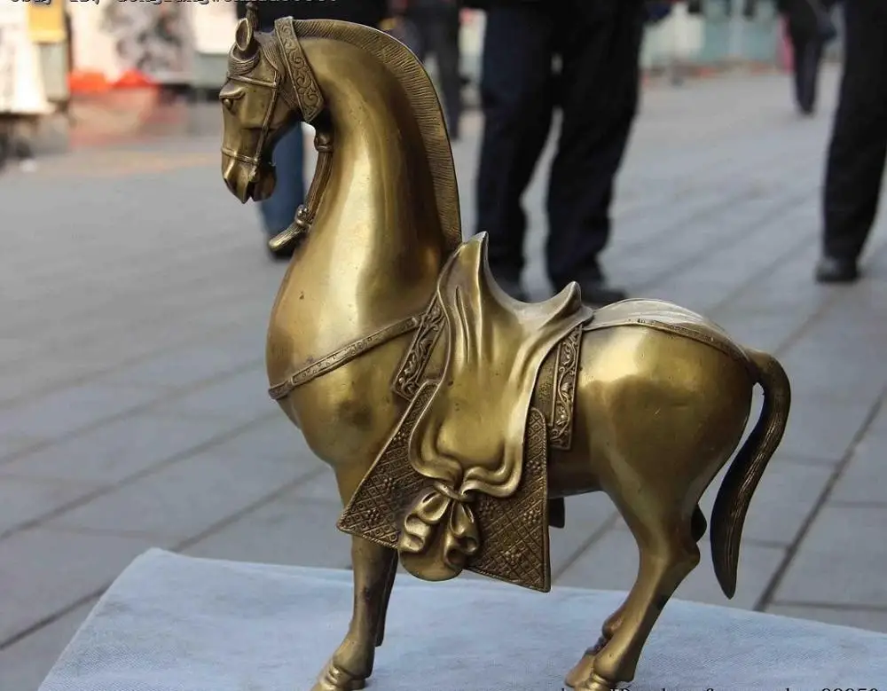 

Китайская фотостатуя фэн-шуй счастливая Копилка богатство бегущая лошадь искусство