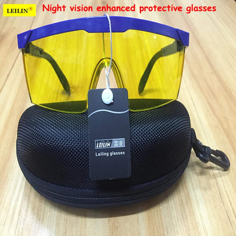 

LEILIN yellow Night vision protective glasses classic style Anti-shock gafas seguridad trabajo Anti-UV movement cycling glasses
