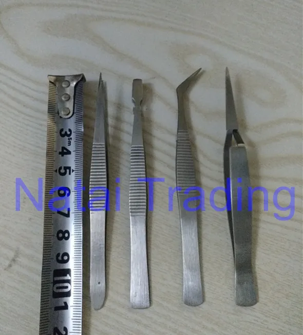 4pcs antistatic hard carbon fiber magnetic tweezers for diesel injector shims taking out common rail tool