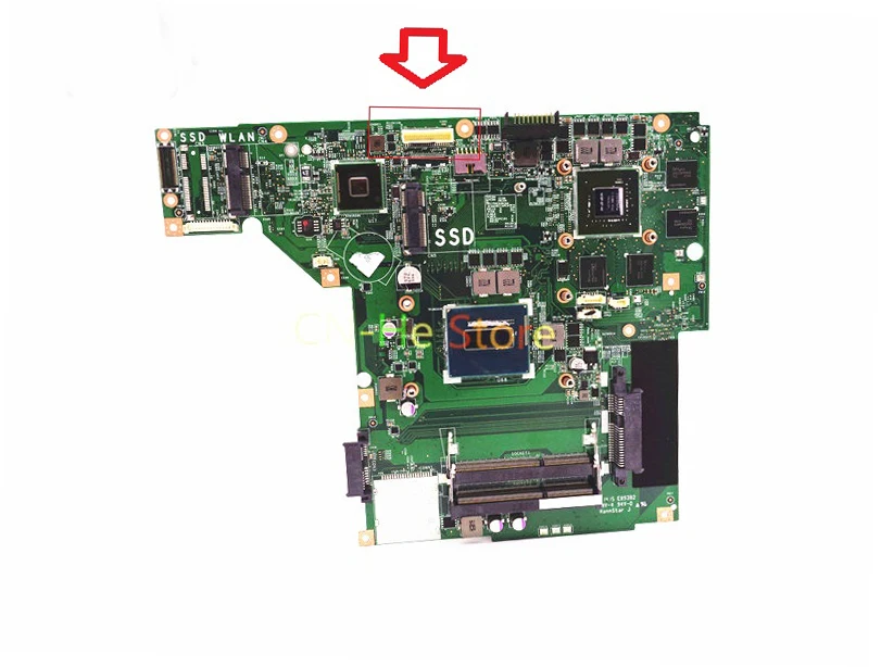 

Genuine FOR MSI GE70 MS-1759 Laptop Motherboard MS-17591 VER 1.0 DDR3 W/ I5-4200H CPU and GTX 850M GPU