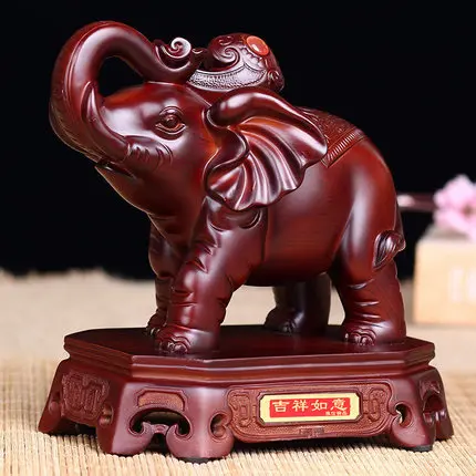 Prime home opening gifts Lucky elephant ornaments tuba Fengshui Crafts furnishings furniture gold home decorations