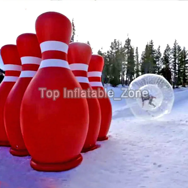 Outdoor Sports Game 70Inch 1.8m Giant Inflatable Bowling Pin with Ring Game Large Inflatable Pins