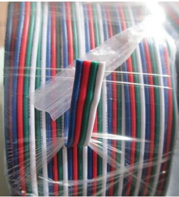 100m White + RGB Wire 4 Pin Extension Extend Connector Cable For 5050 3528 RGB LED Strip