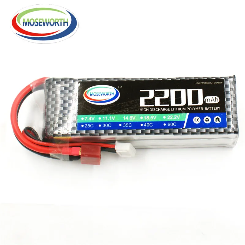 MOSEWORTH 4S RC Toys LiPo Battery 14.8V 2200mAh 60C For RC Helicopter RC Car RC Boat Quadcopter Airplane RC Li-Polymer Batteries