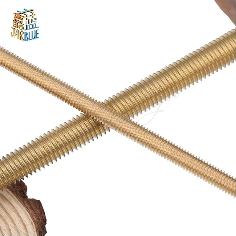 1Pcs M2 M2.5 M3 M4 M5 M6 M8 length 250 mm Long Brass Metric Bolt Full Thread Shaft Rod Bar Stud