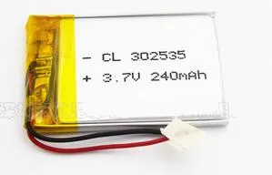 

3.7v 240mah 302535 polymer lithium li-po rechargeable battery for MP3 MP4 GPS recorder PSP toy speaker