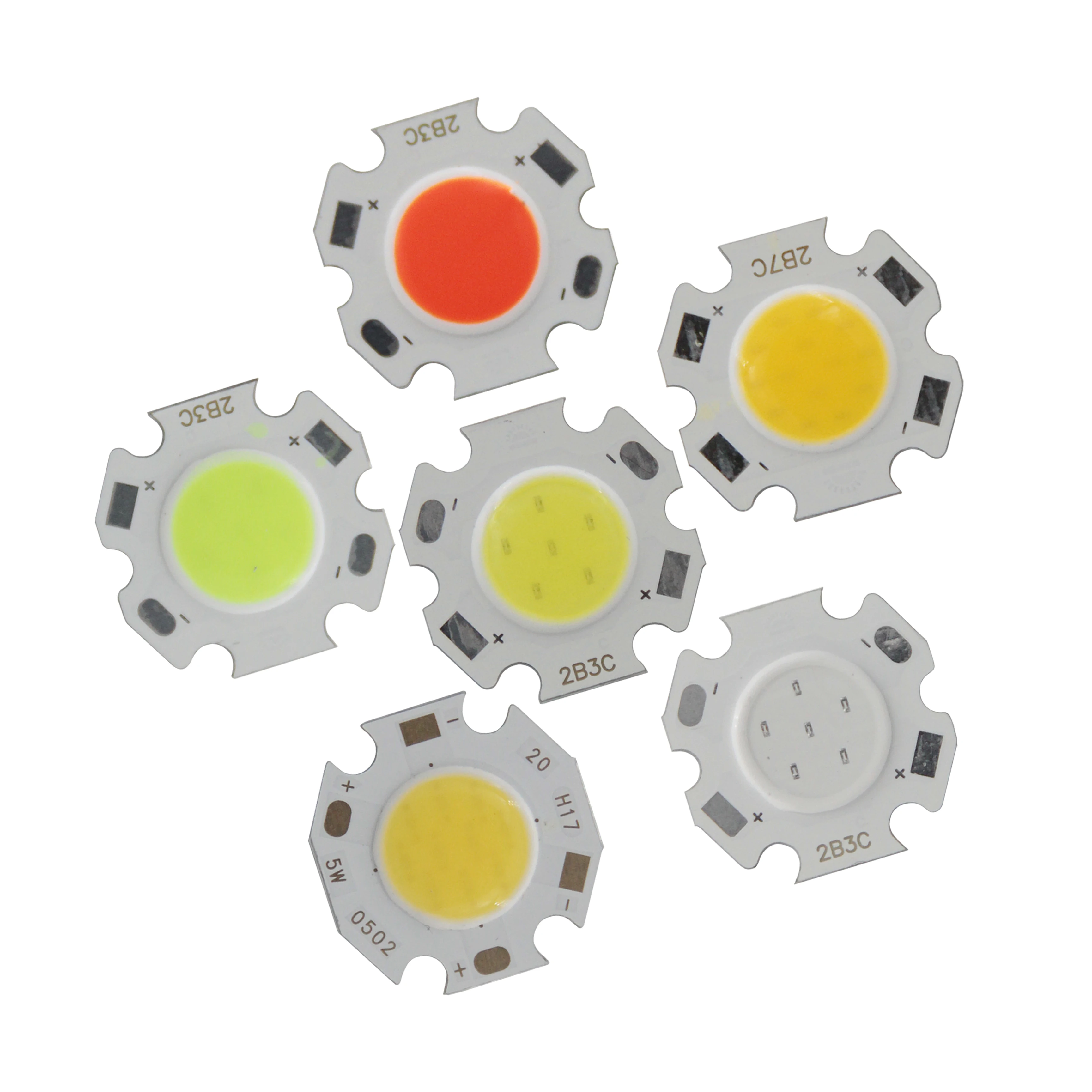 big sale 20mm 11mm Round Aluminum LED Light Source Module 3W 5W 7W blue green red COB lamp Flip chips for spot light