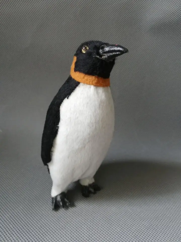 real life toy 14x6x8cm cute penguin polyethylene& furs standing penguin model home decoration props,toy d0179