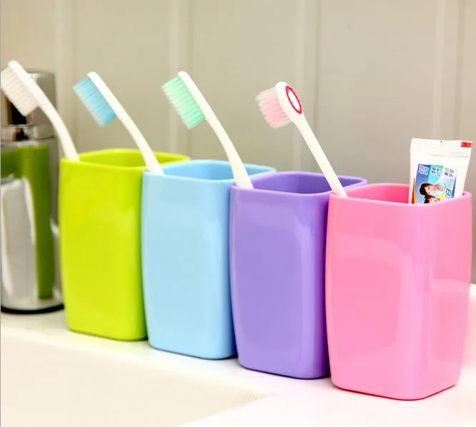 1PC Bathroom/Kitchen Sets Candy Colorful Single Layer Wash Gargle Tooth Water Cups Thickness Toothbrush Drink Mugs LF 087