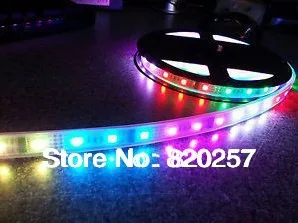 

5M/16.4 feet WS2801 led strips 32 WS2801 IC LED digital flexible strip + 32pcs 5050 RGB, DC5V input, IP67, white PCB