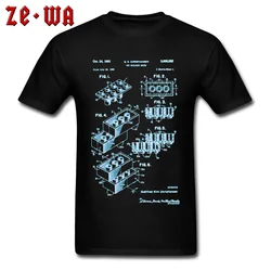 Toy Block Building Structural Drawing Picture T Shirt Explanatory Theroy Funny Men Normal Tops & Tees Graphic Top T-shirts New