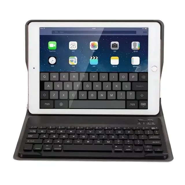 

For ipad Air/Air2 case stand PU back cover Removable Wireless Bluetooth Keyboard Case for New ipad 9.7 2017 2018 A1822/A1823+pen