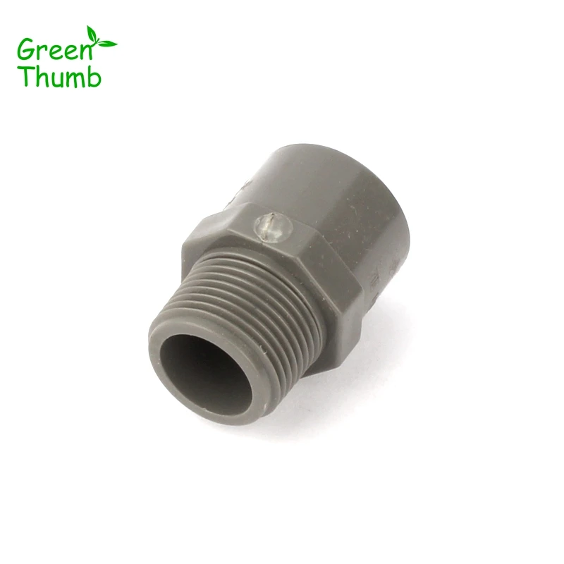 

40pcs 3/4 Inch to 25mm PVC Straight Connector Male Thread Plastic Tube Fittings Green Thumb High Quality Quick Connector