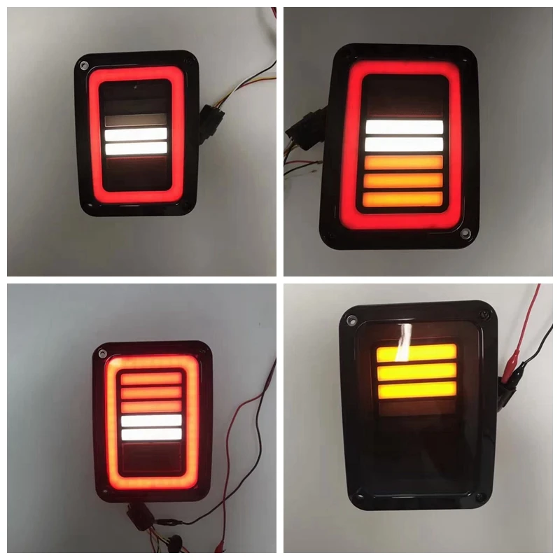 LED Tail Lights Smoke Lens For Jeep Wrangler 2007-2017 JK JKU With Break Back Up Light Reverse Turn Parking Signal Lamp Assembly