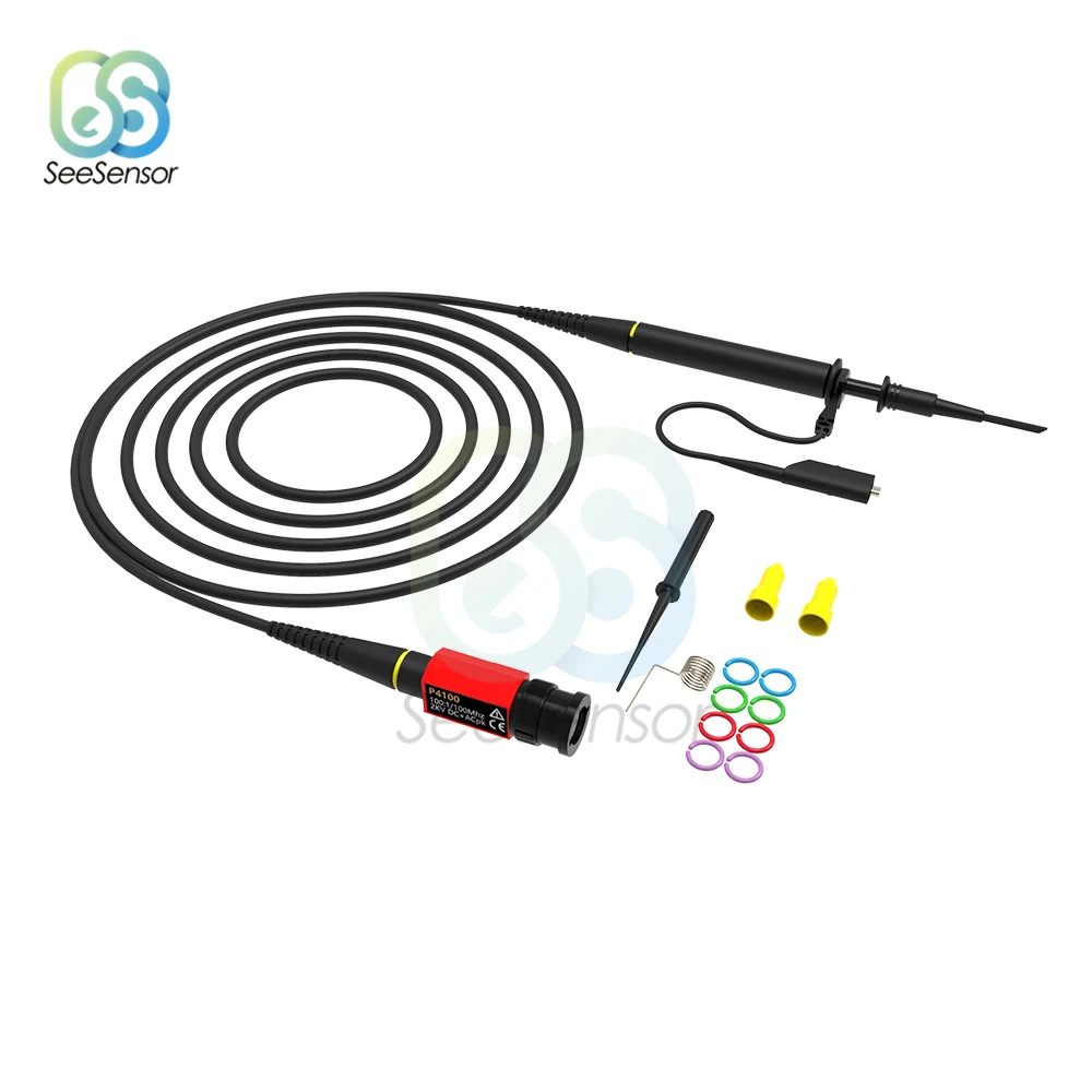 P4100 Oscilloscope Probe 100:1 High Voltage Withstand 2KV 100MHz for Oscilloscope