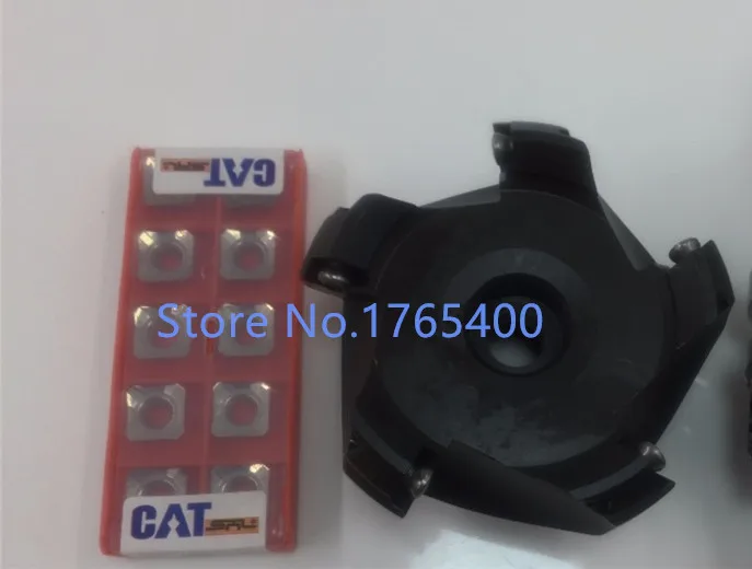 

New R8 7/16 FMB27 holder + SE-KM-45 degree face mill cutter KM12 80-27-5T + 10pcs SEKT1204 aluminium carbide inserts