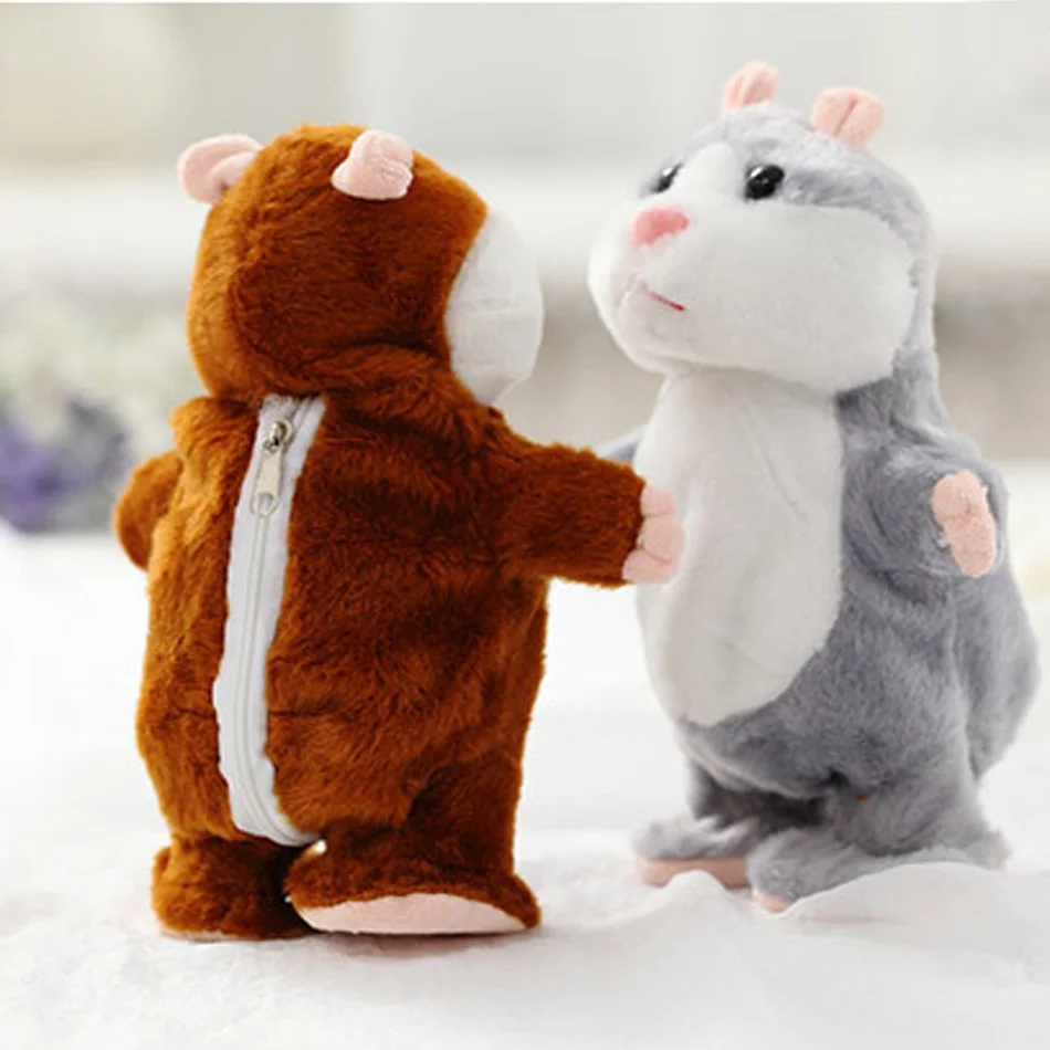 Cute Walking Russian Talking Hamster Wooddy Time Stuffed Plush Animal Dolls Speaking Kid Educational Toy Repeat Sound Language