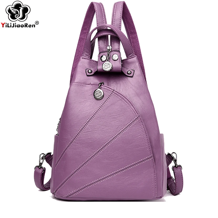 Fashion Backpack Female Brand Leather Backpack Women Luxury Travel Bag Large Capacity Backpacks Shoulder Bag Mochila Feminina