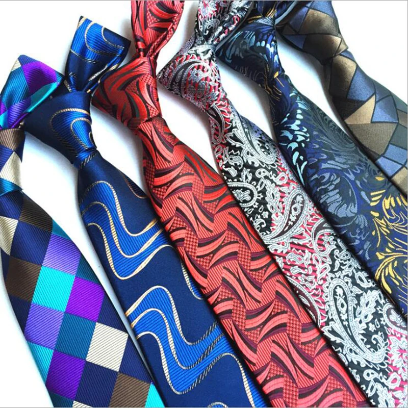 RBOCOTT Novelty Irregular Pattern Neck Ties For Men 8cm Floral Tie Plaid Necktie For Business Wedding Party Men's Corbatas