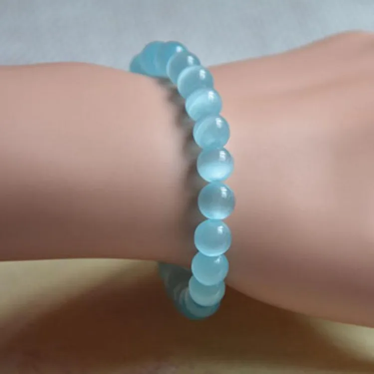 New Design Blue Opal Beads Bracelet & Bangle for Women and Girl, Natural Stone Bead Jewelery,Christmas Gifts