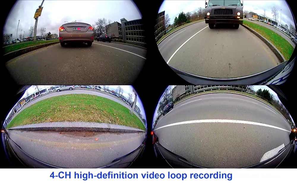 SZDALOS 3D HD 360 Surround view Monitoring System for Bus, RV, Motorhome, Truck  with HD 1080P  4-CH DVR Recorder