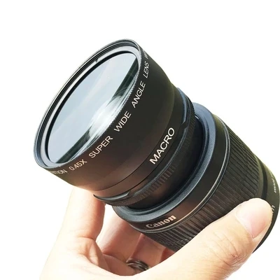 37MM43 46 49 52 55 58 67 72mm 0.45X Super Macro Wide Angle Fisheye Macro photography Lens for Canon NIKON Sony PENTAX DSLR DV