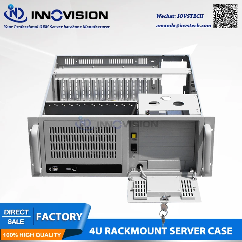 Hq 4U Rack Mount Chassis IPC610H Met Visuele En Hoorbare Alarmmelding