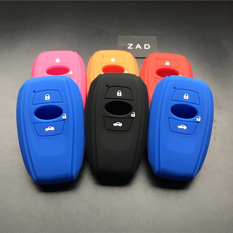 ZAD silicone rubber car key case cover shell for subaru Legacy impreza forester xv trezia BRZ wrx levorg outback 3 buttons key