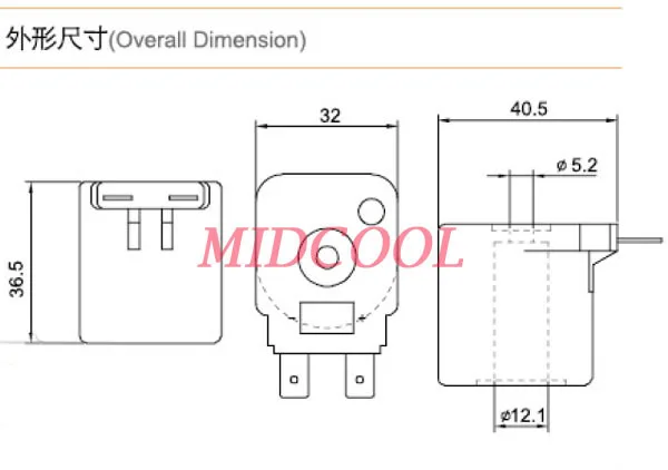 Automobile valve series 12V DC solenoid coil inner hole 5mm height 36mm Insert type