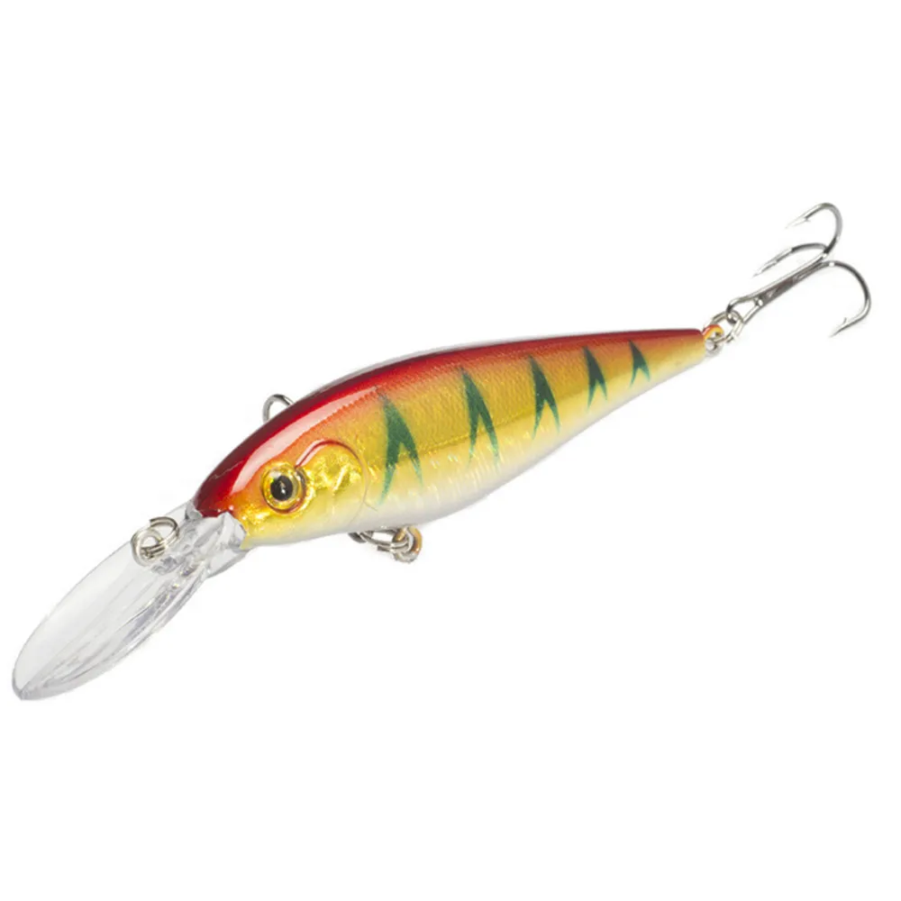 1pcs Long Tongue Minnow Fishing Lure 115mm 10.5g  Aritificial Hard Wobbler Crankbait with 2 Treble Hooks Fishing Tackle Lure