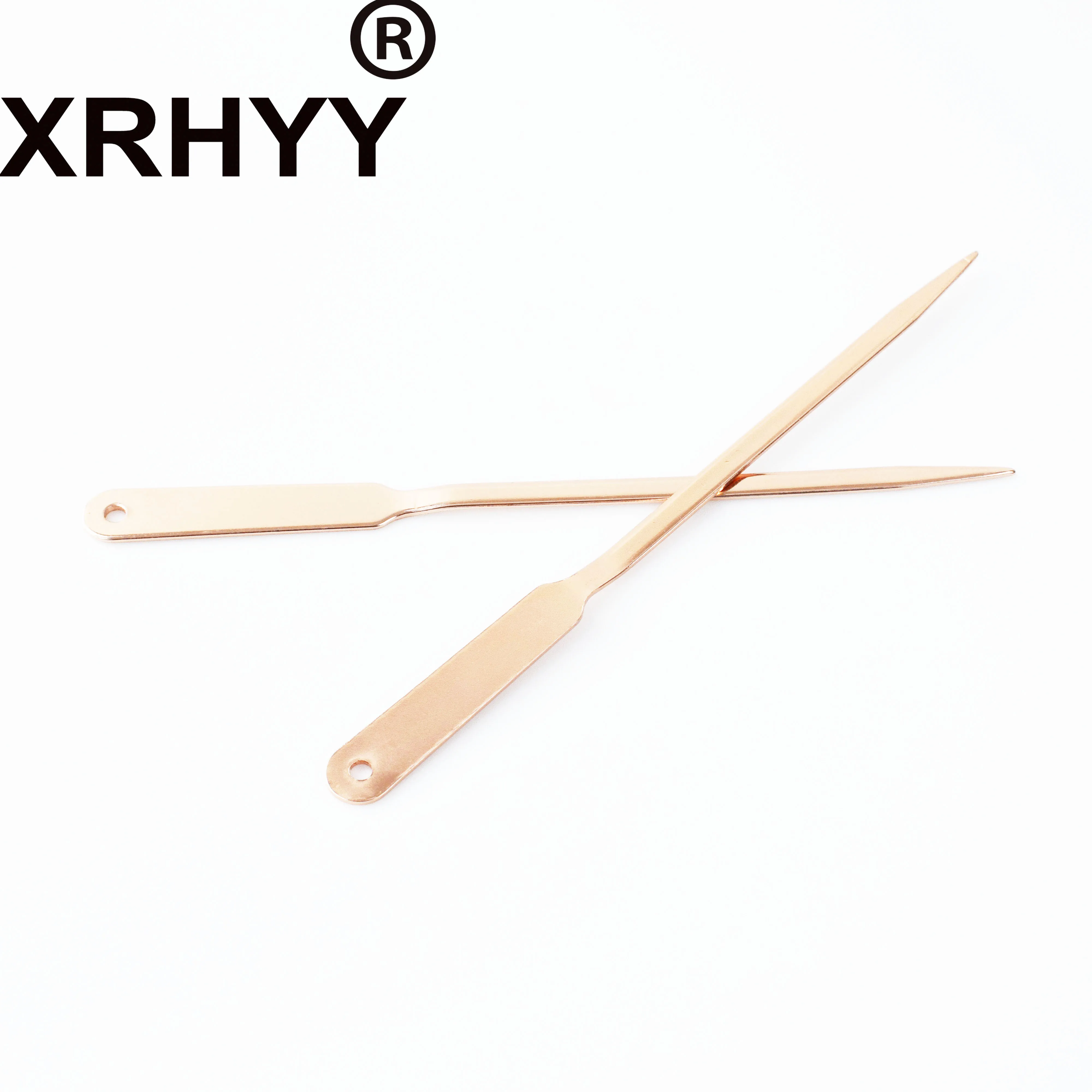 XRHYY 2 Pack Letter Openers Envelope Opener Stainless Steel Hand Letter Envelope Knife Lightweight Envelope Slitter (Rose Gold)