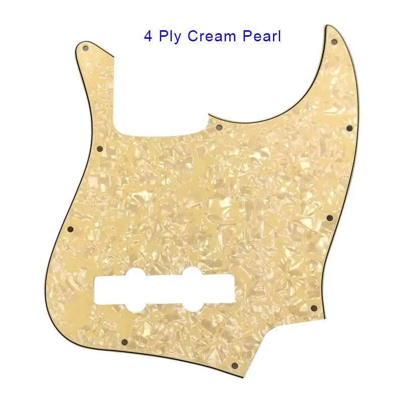 Pleroo Guitare pièces pickguards Standard 10 Trous 4 Chaîne costume pour fender Jazz Bass Style JB Pickguard Scratch Plate & vis