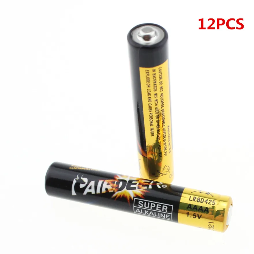 12PCS/LOT 1.5V Battery AAAA LR61 Ultra Digital Alkaline Battery E96 4A Primary Dry Battery Batteries for bluetooth speaker