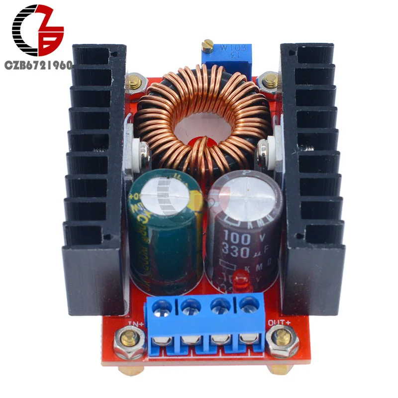 DC-DC Boost Converter Power Supply Step Up Module 10-32V to 60-97V 100W Voltage Continuously Adjustable