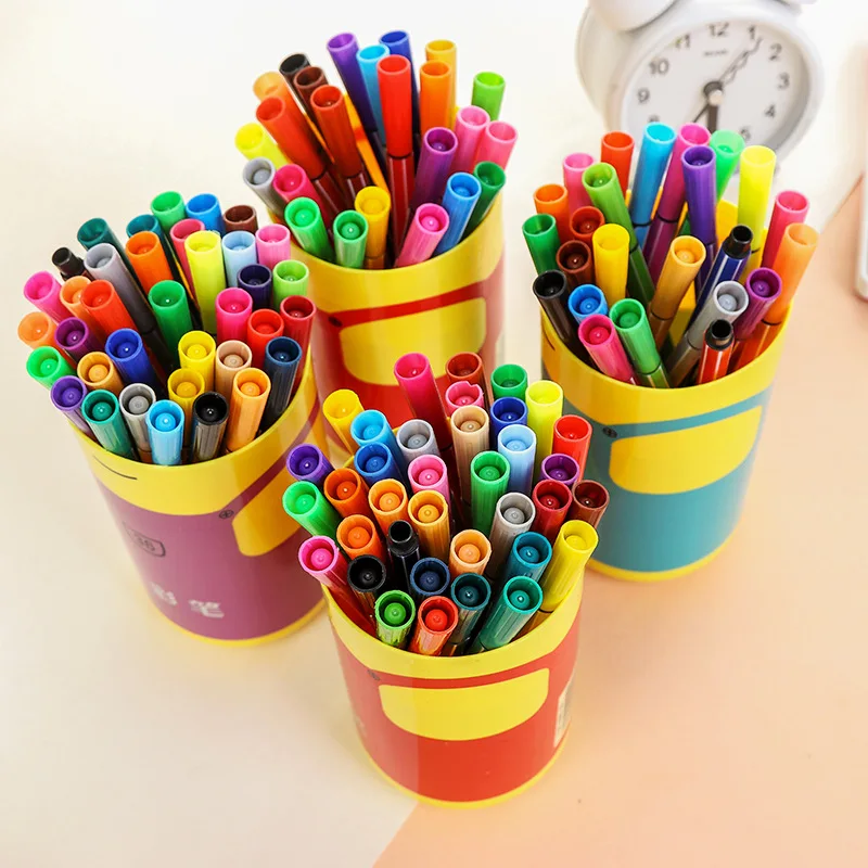 

24Pcs/Set Cartoon watercolor pen children mark painting suits creative stationery environmental non - toxic can be washed