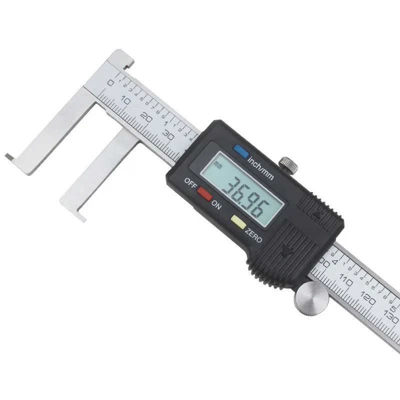 Inner groove digital display vernier caliper inner hole groove stainless steel outer groove caliper flat round head measuring