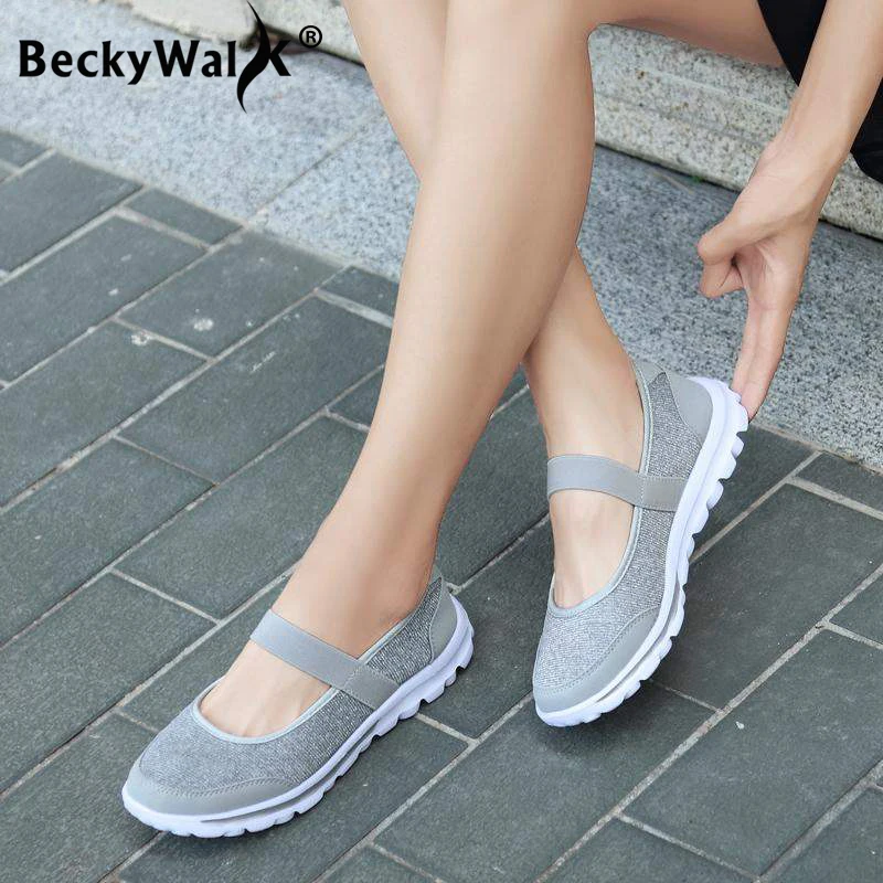 Spring Summer Women Sneakers Casual Shoes Female Loafers Slip On Breathable Trainers Women Flats Shoes Tenis Feminino WSH3305