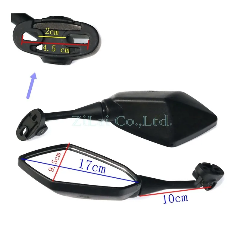 LMoDri Racing Motorcycle Mirrors Sport Bike Rear View Mirror For Honda CBR F4 F4i / RC51 / RVT 1000 DD250E/DD300/350 HYOSUNG