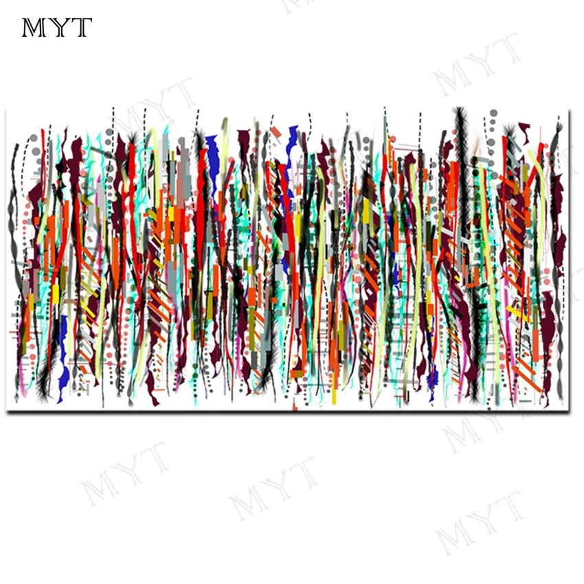 

Myt Modern Abstract Oil Painting Home Decor Canvas Painting Colorful Wall Painting Art For Bedroom Living Room Home Decoration