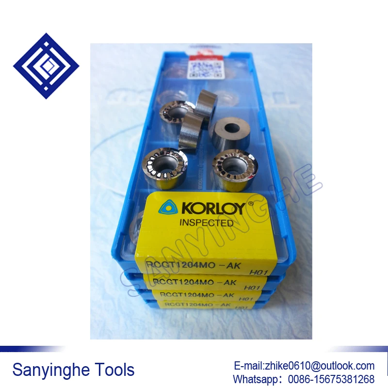 50 قطعة/السلع RCGT1204MO-AK H01 cnc كربيد طحن إدراج