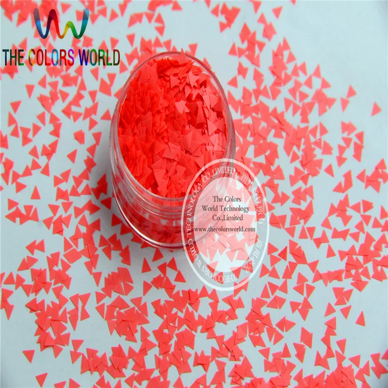 IN-H Solventbestendige Neon Roze Rode Kleur Driehoek Vorm Glitter voor Nagellak en DIY decoratie 1 Pack = 50g