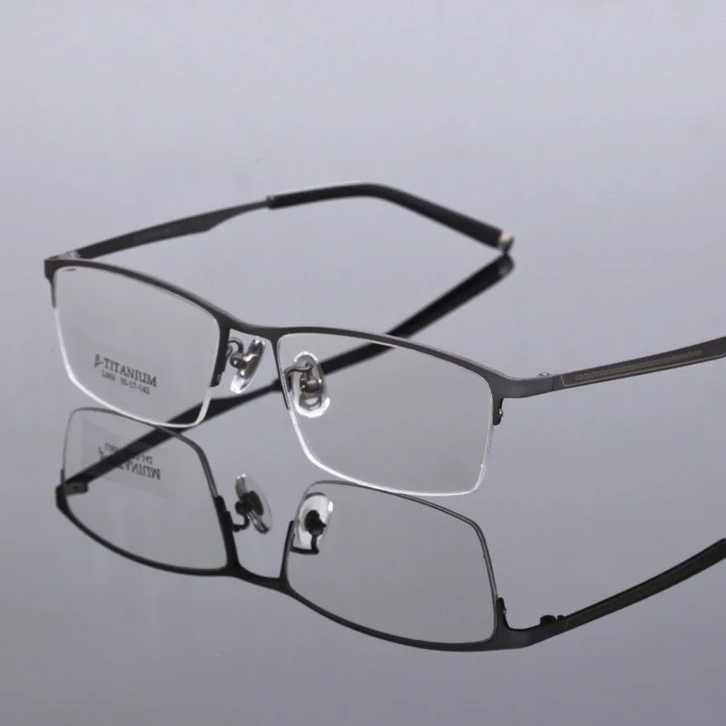 BCLEAR 2018 Fashion Titanium Spectacle Frames Pure Titanium Half Rim Eyeglasses Frame Ultralight Men\'s Casual Business Glasses