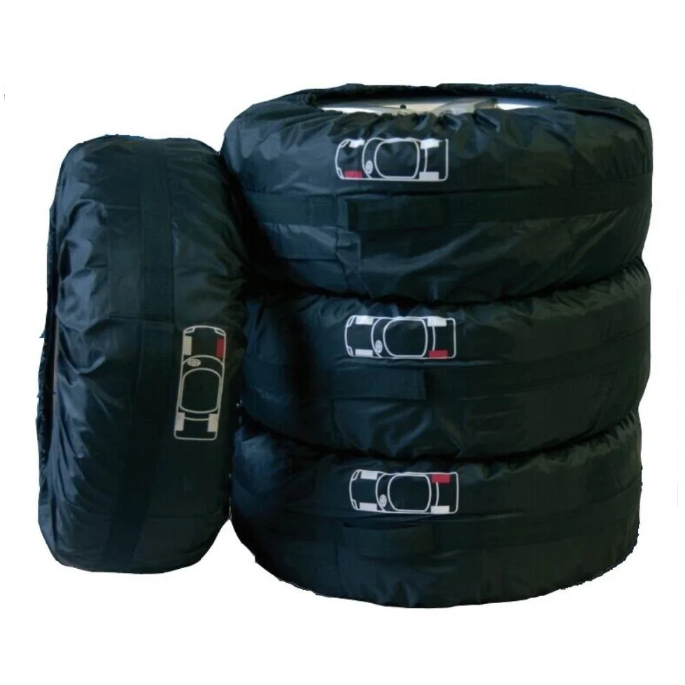 Sacs de rangement pour pneus de voiture, housses de rechange, sacs de rangement pour pneus de roue automatique, sac en polyester imperméable pour véhicule, 4 pièces